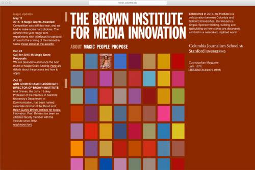 Brown Institute for Media Innovation identity and website - MTWTF