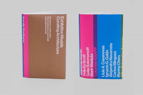 Exhibition Models: Curating Architecture conference poster - MTWTF